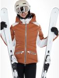 Thumbnail High Society, Alyssa ski jacket women Marone / White brown, white 