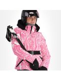 Thumbnail High Society, Elea ski jacket women paisley print pink 