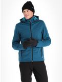 Thumbnail Icepeak, Biggs softshell ski jacket men turquoise blue 