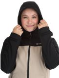 Thumbnail Kilpi, Ravia softshell ski jacket women Beige beige, black 