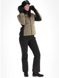 Thumbnail Luhta, Skalluvaara ski jacket women Cafe Au Lait beige, black 