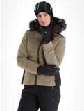 Thumbnail Luhta, Skalluvaara ski jacket women Cafe Au Lait beige, black 