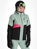 Thumbnail Maier Sports, Vidra ski jacket women Black / Luscious Moss / Pink Flambé black, green, pink 