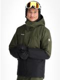 Thumbnail Mammut, Fall Line HS Thermo Hooded ski jacket men Dark Marsh / Black black, green 