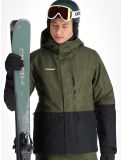 Thumbnail Mammut, Fall Line HS Thermo Hooded ski jacket men Dark Marsh / Black black, green 