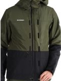 Thumbnail Mammut, Fall Line HS Thermo Hooded ski jacket men Dark Marsh / Black black, green 