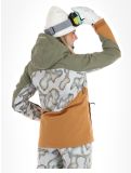 Thumbnail O'Neill, Carbonite ski jacket women Deep Lichen Green Colour Block green, orange, white 