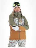 Thumbnail O'Neill, Carbonite ski jacket women Deep Lichen Green Colour Block green, orange, white 