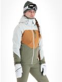 Thumbnail O'Neill, Carbonite ski jacket women London Fog Colour Block brown, green, white 