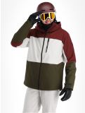 Thumbnail O'Neill, Carbonite ski jacket men Windsor Wine Colour Block burgundy, green, white 