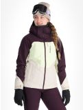 Thumbnail O'Neill, Carbonite Snow ski jacket women Aubergine Colour Block purple, white 