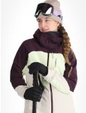 Thumbnail O'Neill, Carbonite Snow ski jacket women Aubergine Colour Block purple, white 