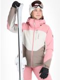 Thumbnail O'Neill, Carbonite Snow ski jacket women Genuine Pink Colour Block brown, pink, white 