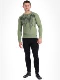 Thumbnail Odlo, Active Warm Eco Graphic thermal shirt men Matte Green green 