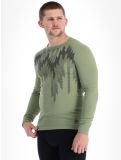 Thumbnail Odlo, Active Warm Eco Graphic thermal shirt men Matte Green green 