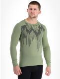 Thumbnail Odlo, Active Warm Eco Graphic thermal shirt men Matte Green green 