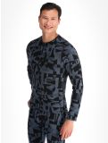 Thumbnail Odlo, Merino 200 thermal shirt men Provincial Blue - Black blue, grey 