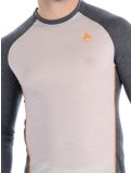 Thumbnail Odlo, Natural Performance PW 150 thermal shirt men Silver Cloud - India Ink Melange grey 