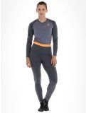 Thumbnail Odlo, Natural Performance PW 150 thermal pants women India Ink Melange  - Live Wire grey 