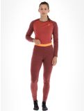 Thumbnail Odlo, Natural Performance PW 150 thermal pants women Spiced Apple Melange  - Live Wire burgundy 