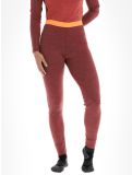 Thumbnail Odlo, Natural Performance PW 150 thermal pants women Spiced Apple Melange  - Live Wire burgundy 