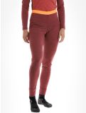 Thumbnail Odlo, Natural Performance PW 150 thermal pants women Spiced Apple Melange  - Live Wire burgundy 