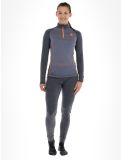 Thumbnail Odlo, Natural Performance PW 150 pullover women Folkstone Gray - India Ink Melange grey 