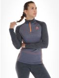 Thumbnail Odlo, Natural Performance PW 150 pullover women Folkstone Gray - India Ink Melange grey 