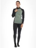 Thumbnail Odlo, Natural Performance PW 150 pullover women Matte Green - Dark Grey Melange green, grey 