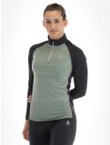 Thumbnail Odlo, Natural Performance PW 150 pullover women Matte Green - Dark Grey Melange green, grey 