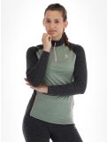 Thumbnail Odlo, Natural Performance PW 150 pullover women Matte Green - Dark Grey Melange green, grey 