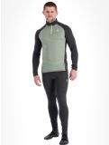 Thumbnail Odlo, Natural Performance PW 150 pullover men Matte Green - Dark Grey Melange green, grey 