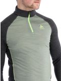 Thumbnail Odlo, Natural Performance PW 150 pullover men Matte Green - Dark Grey Melange green, grey 