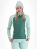 Thumbnail Peak Performance, W Down Hybrid Hood jacket women Smoke Pine Delta Green green 