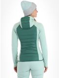 Thumbnail Peak Performance, W Down Hybrid Hood jacket women Smoke Pine Delta Green green 