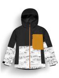 Thumbnail Picture, Daumy ski jacket kids Black Mood Print Honey black, blue, orange 