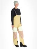 Thumbnail Picture, Elwy BIB ski pants women Hemp Roebuck Lime Cream brown 