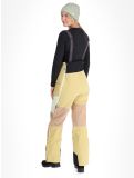 Thumbnail Picture, Elwy BIB ski pants women Hemp Roebuck Lime Cream brown 