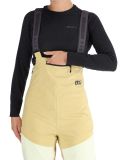 Thumbnail Picture, Elwy BIB ski pants women Hemp Roebuck Lime Cream brown 