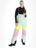 Thumbnail Picture, Elwy BIB ski pants women Silt Green Orchid Acid Lime green, pink 