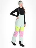 Thumbnail Picture, Elwy BIB ski pants women Silt Green Orchid Acid Lime green, pink 