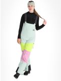 Thumbnail Picture, Elwy BIB ski pants women Silt Green Orchid Acid Lime green, pink 