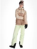 Thumbnail Picture, Exa ski jacket women Textury Print Roebuck brown 