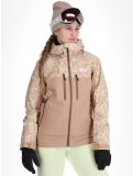 Thumbnail Picture, Exa ski jacket women Textury Print Roebuck brown 