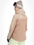 Thumbnail Picture, Exa ski jacket women Textury Print Roebuck brown 