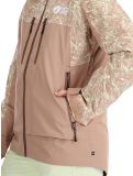 Thumbnail Picture, Exa ski jacket women Textury Print Roebuck brown 