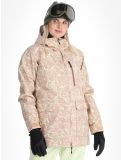 Thumbnail Picture, Glawi ski jacket women Textury Print beige 