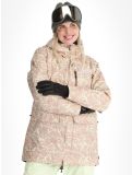 Thumbnail Picture, Glawi ski jacket women Textury Print beige 