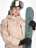 Thumbnail Picture, Glawi ski jacket women Textury Print beige 