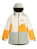 Thumbnail Picture, Kamelya ski jacket kids Light Milk green, orange, white 